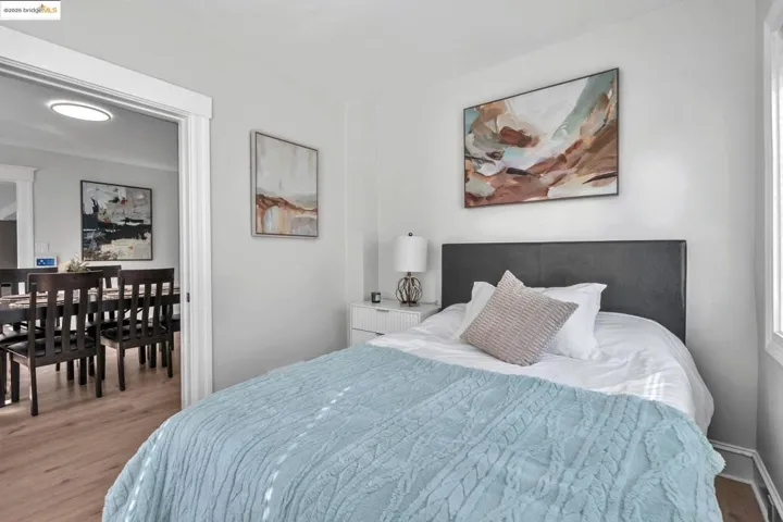 Bedroom with wood finished floors