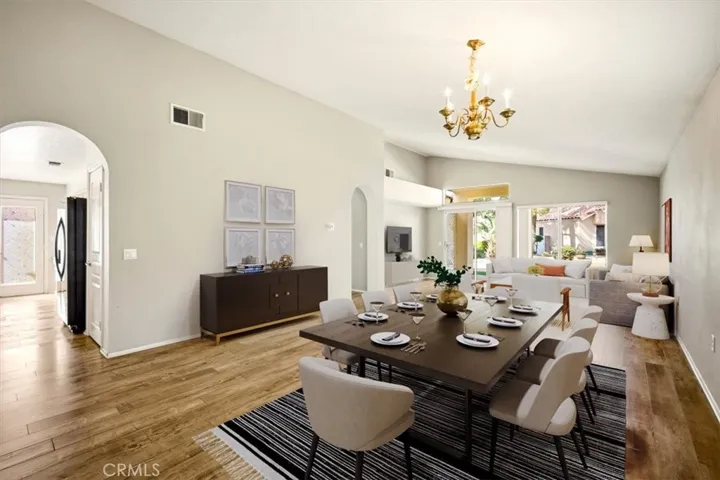 shown with furniture for reference