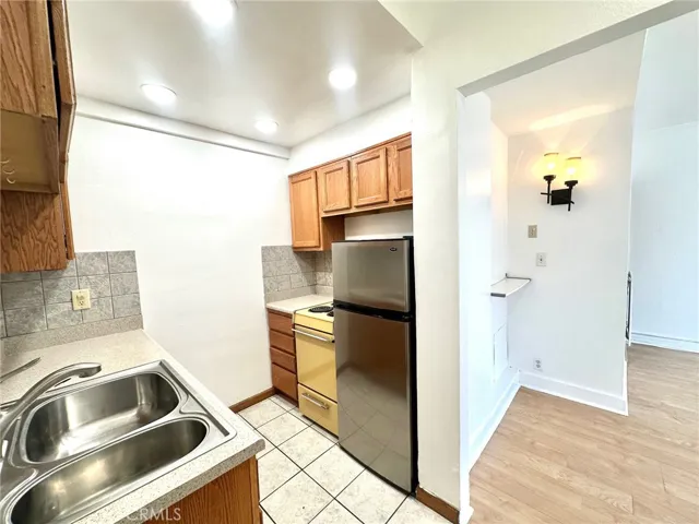 Kitchen open to living room