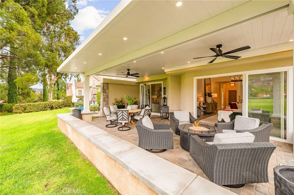 New covered patio  overlooking golf course