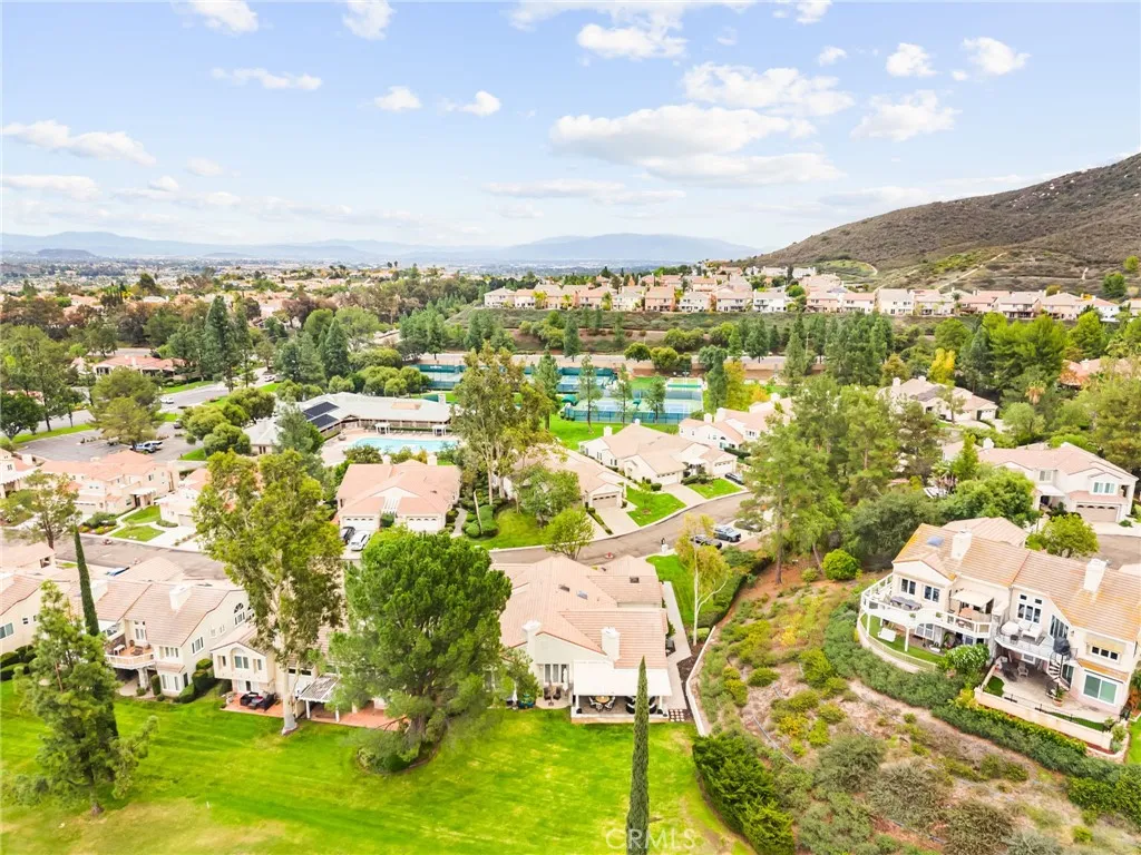 Aerial perspective highlighting the community setting