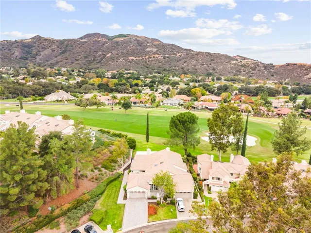 Elevated views of the golf course and surrounding hills of La Cresta