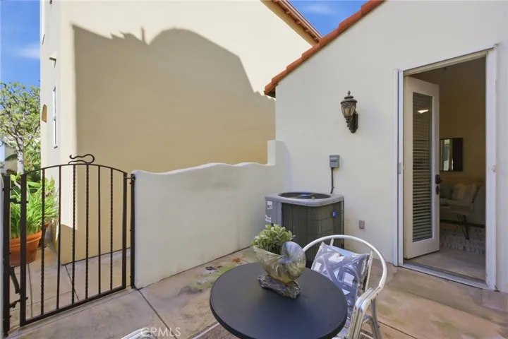 This is the private patio that belongs to the property.