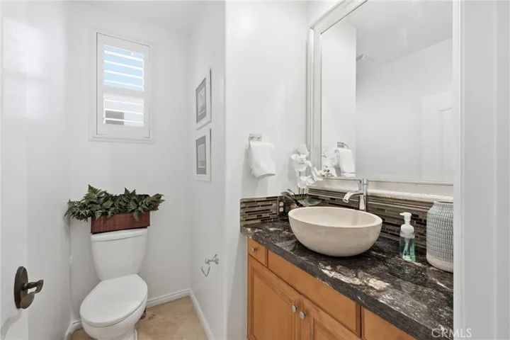 A guest bathroom on the first level.