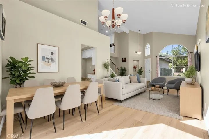 Virtually Staged Living and Dining Rooms