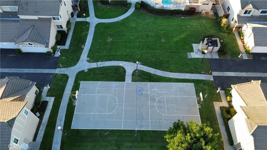 Community sports area aerial photo