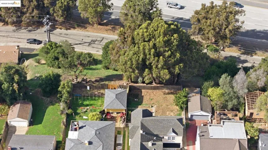 Aerial perspective of suburban area