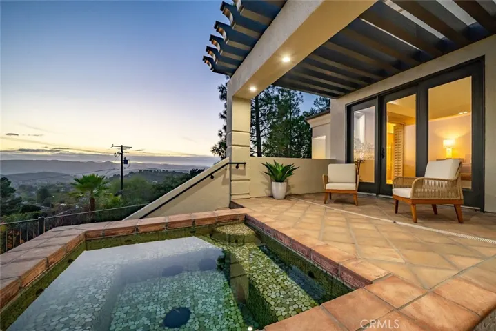 Sunset view from jacuzzi
