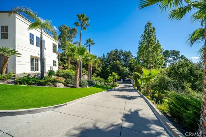Driveway with parking