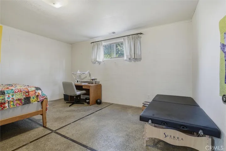 Downstairs office without a closet