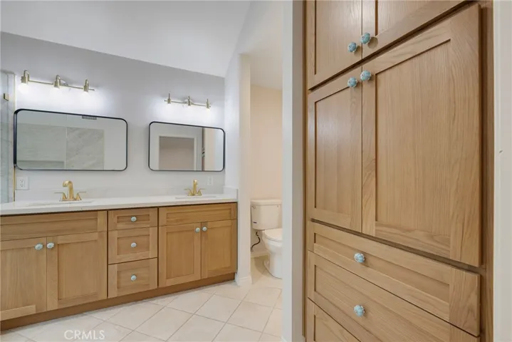 An abundance of storage in the primary ensuite