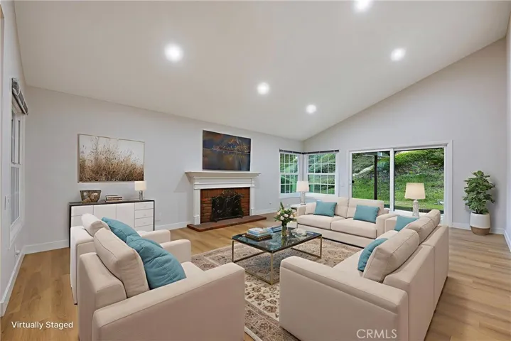 Formal Living room with fireplace