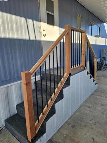 New railings and steps in the carport