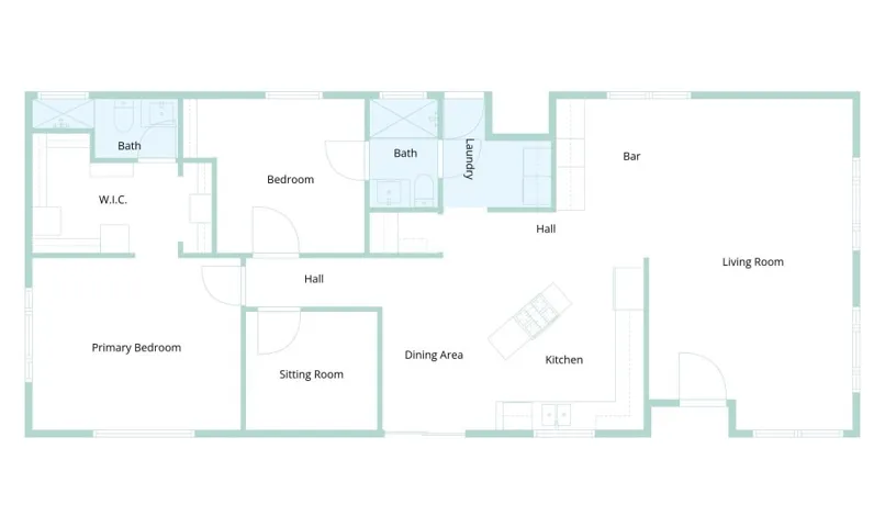 Floor plan providing clear overview of room layout and flow