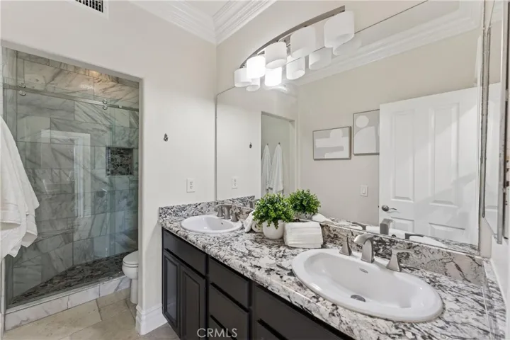 1 of 2 upstairs bathrooms, not including primary suite