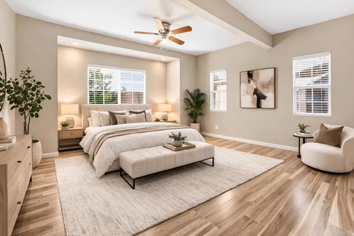 ADU Primary Bedroom Virtually Staged