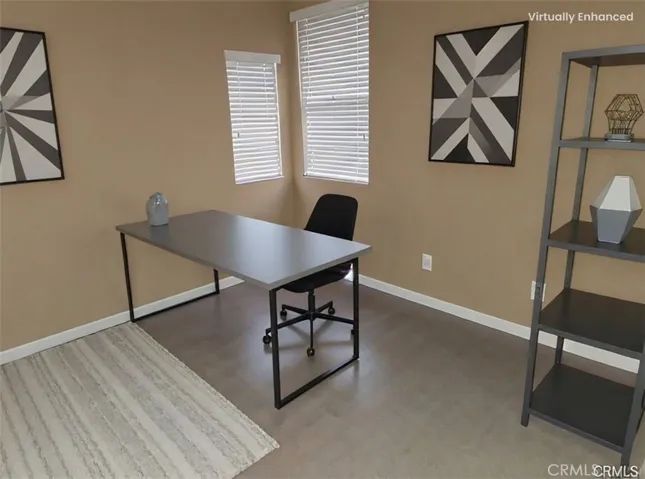 bedroom/office, furniture has been digitally added