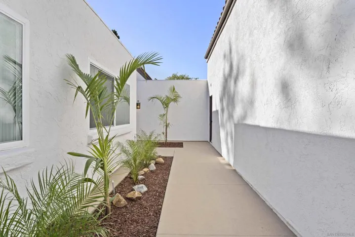Courtyard, with resurfaced concrete.