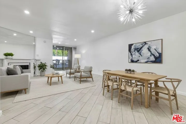 Living room and dining area -