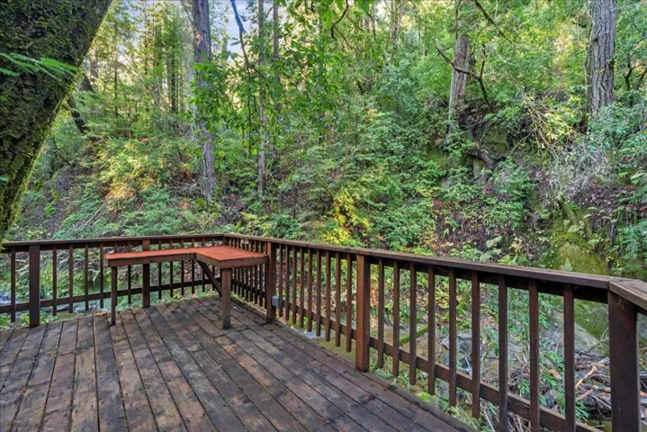 Deck above creek