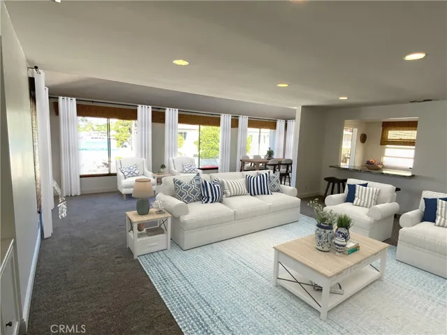 Main Living Room With Bay Views -Virtually Staged