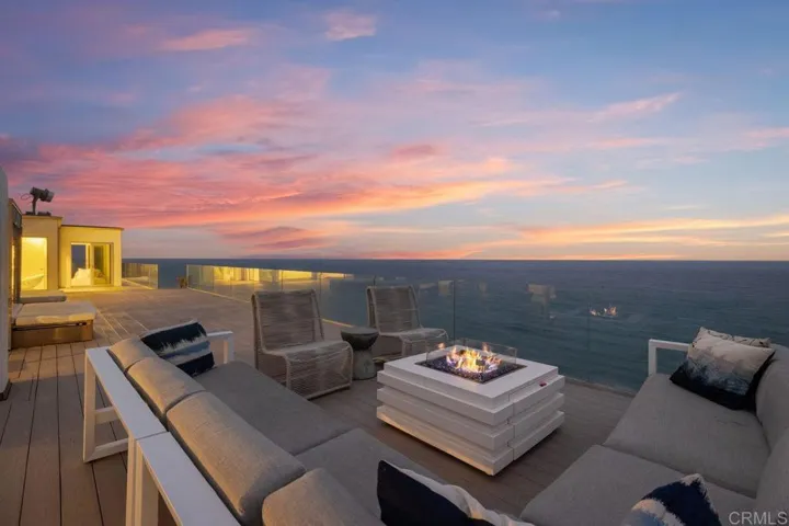 One of many deck areas