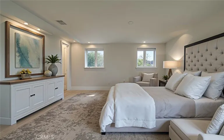 Virtually staged bedroom