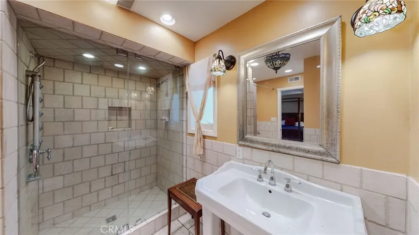 Master bath shower and sink