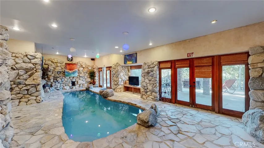 Indoor pool in grotto