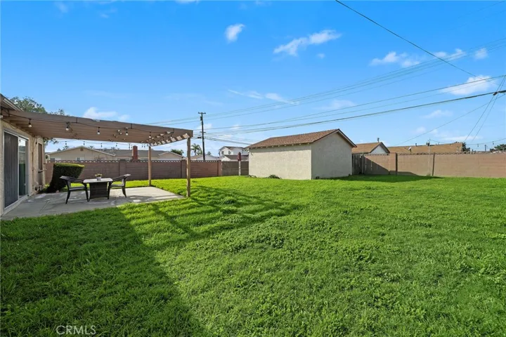 Backyard with endless space for entertaining, play, gardening, or even a future resort-style pool