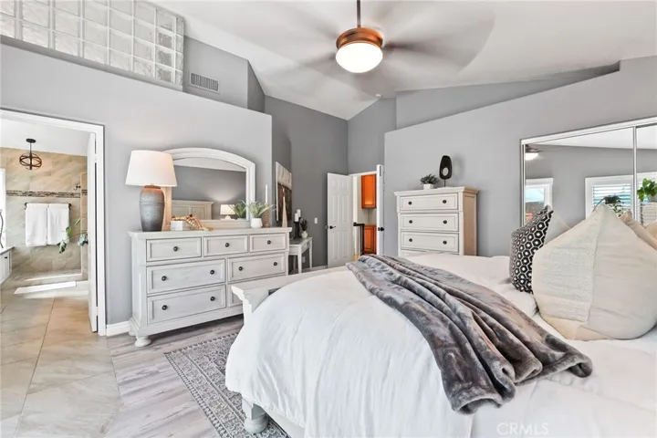 Light and bright primary bedroom.