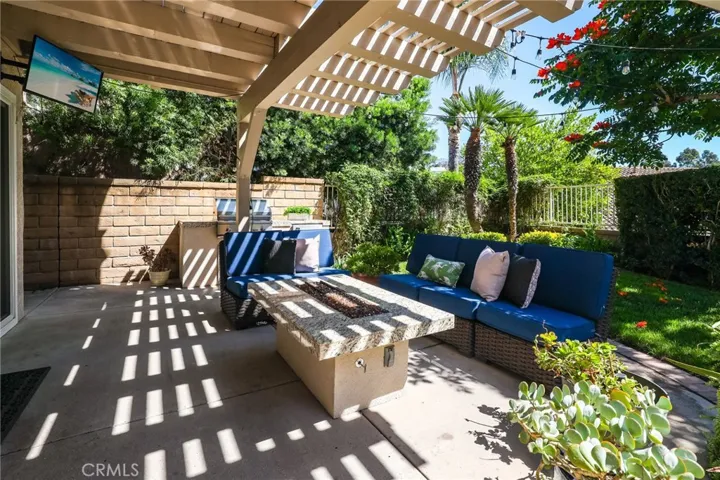 Views of the landscaped yard.