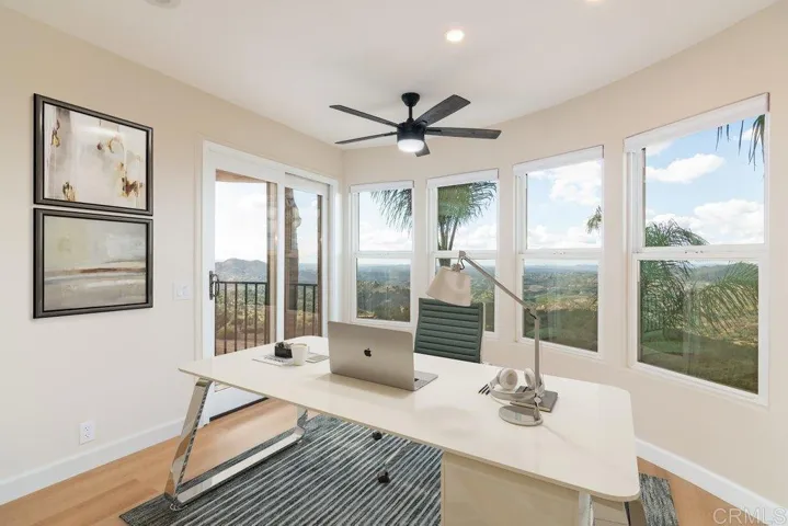 Office/Bonus Room opening to a small covered balcony with stunning views
