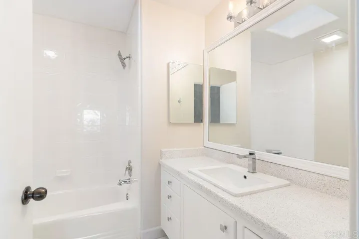 Guest bathroom with skylight