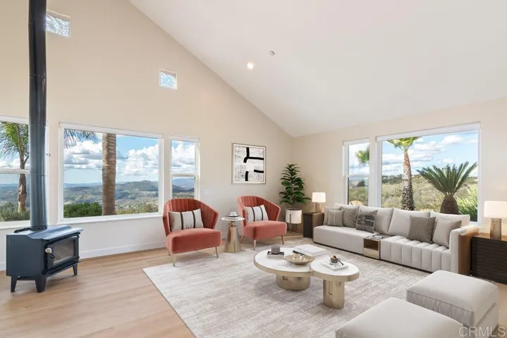 Living Room with tremendous views and showered by light