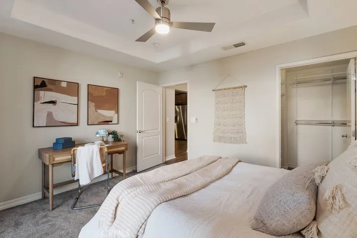 Bedroom with walk-in closet