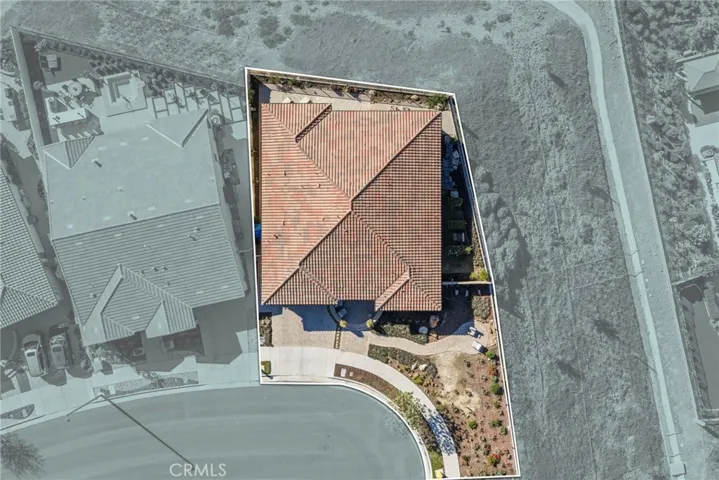 Extra large parcel has additional front yard area.