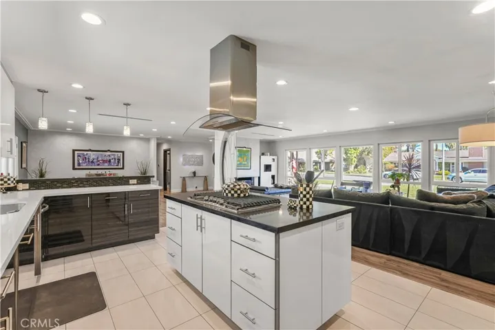 Kitchen blends striking contrast and harmonious design