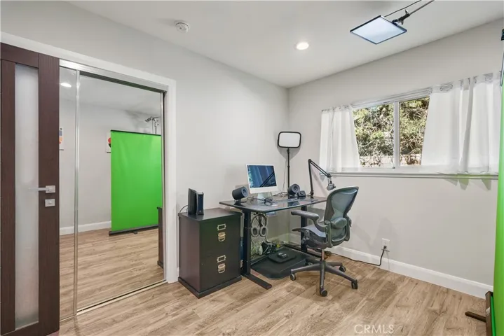 Bedroom used as an office