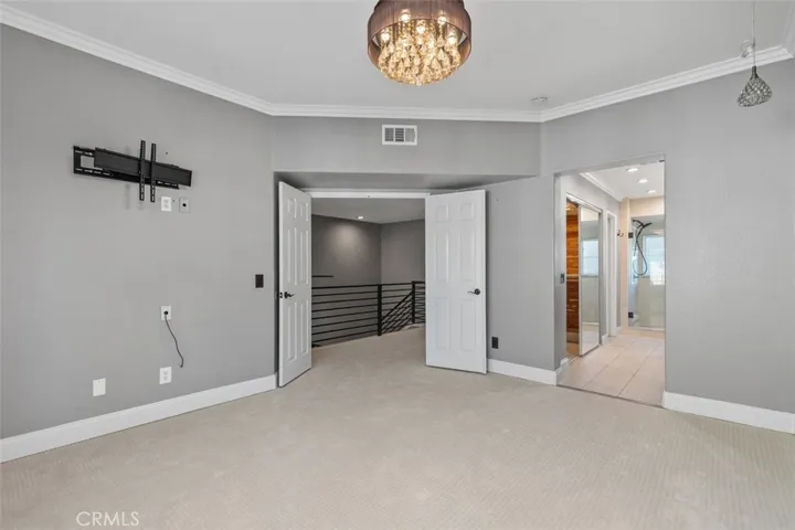 double door entry into the master bedroom