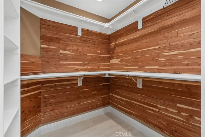 Cedar lined walk in closet