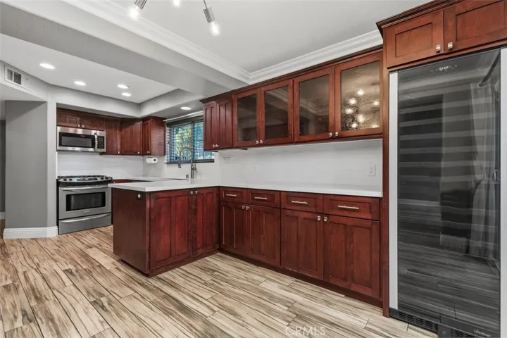 Wine fridge is included