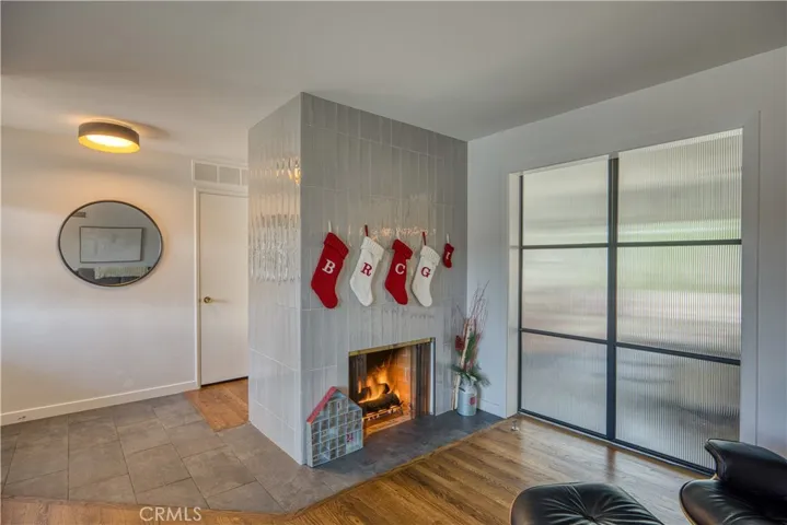 Cozy fireplace