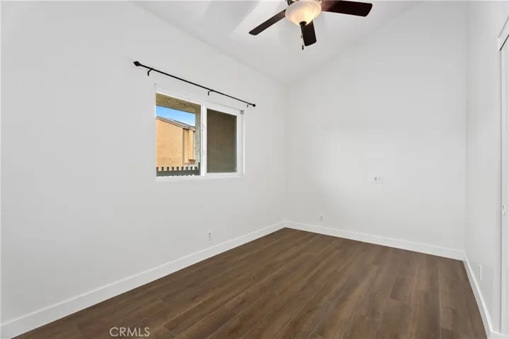 Bedroom #3 with high ceilings.
