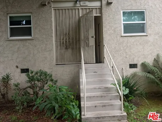 Rear entrance to building