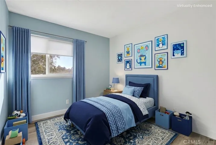 Bedroom Three with Tree Top Views - Virtually Staged