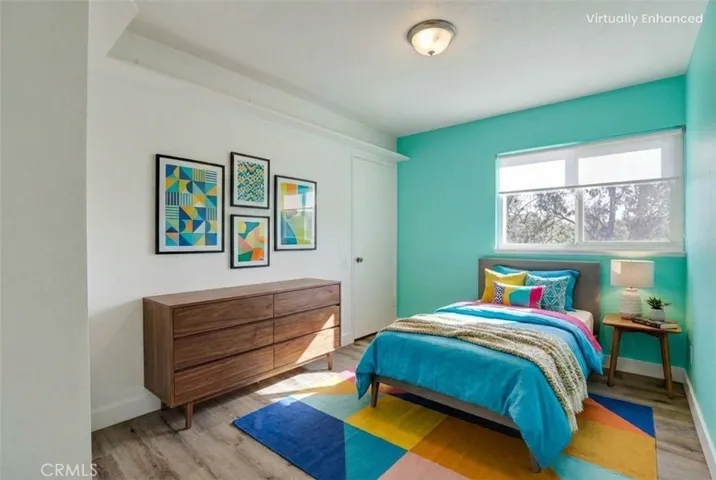 Secondary Bedroom with Walk-in Closet - Virtually Staged