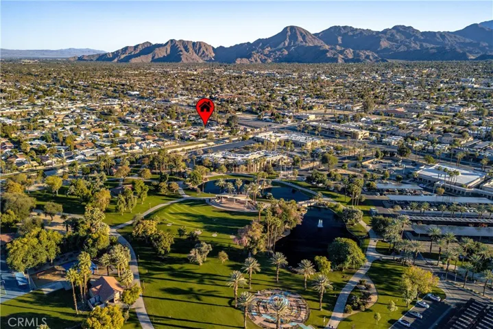 Aerial - distance to home from Civic Center Park