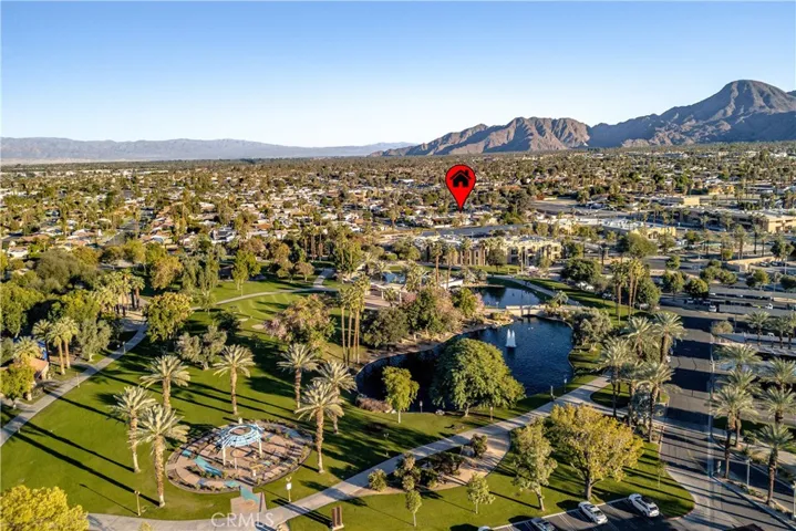 Aerial - distance to home from Civic Center Park