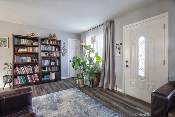 Front door leading into living room